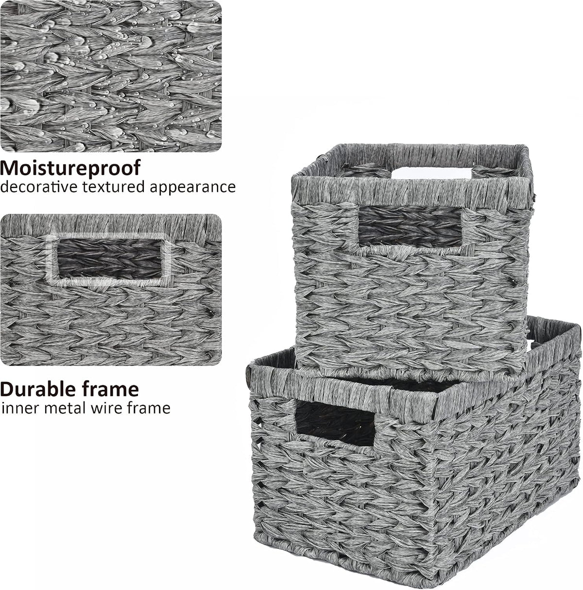 GRANNY SAYS Wicker Storage Baskets for Organizing, Basket Organizer, 2-Pack