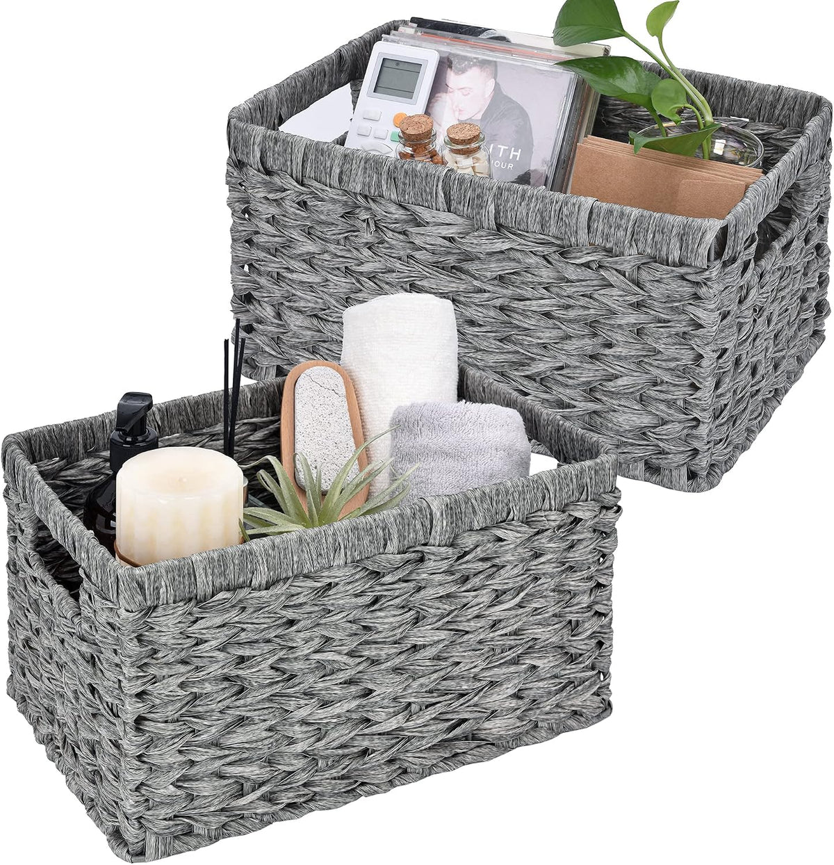 GRANNY SAYS Wicker Storage Baskets for Organizing, Basket Organizer, 2-Pack